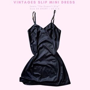 Vintage 90’s Slip Mini Dress Sears “the doesn’t slip”